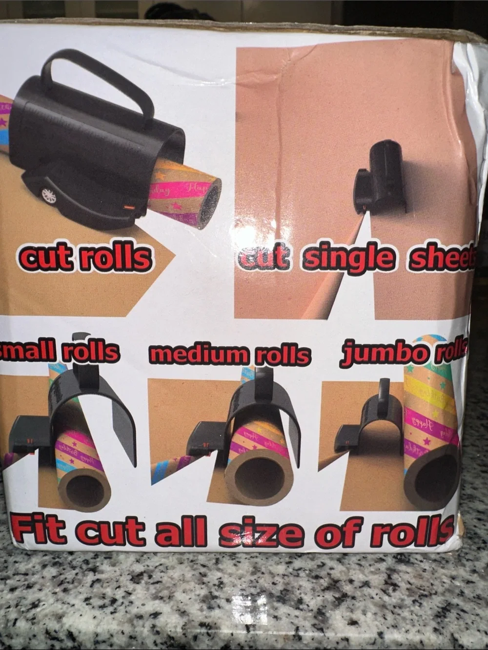 Black Handheld Paper Cutter for Home Office Stationery